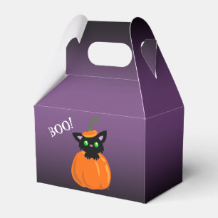 BOO! Katze in einer Kürbiskatzenkiste Geschenkschachtel
