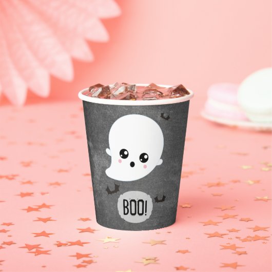 Boo Kawaii Ghost Halloween Pappbecher (Insitu)