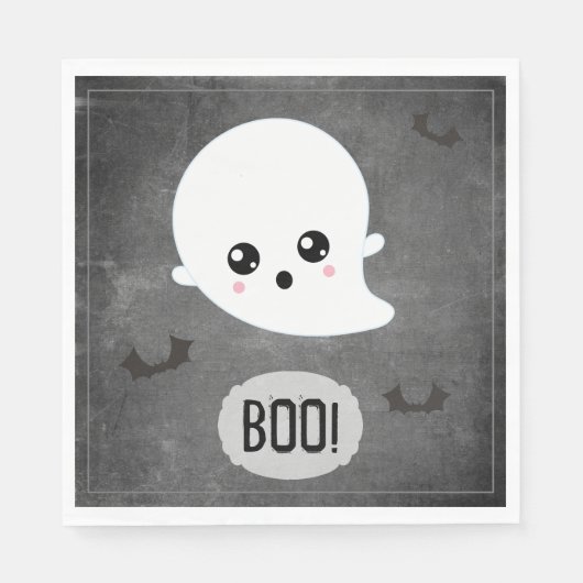 Boo Kawaii Ghost Serviette (Vorderseite)