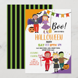 Boo Kids Halloween Kostüm Extravagantes Dress Part Einladung