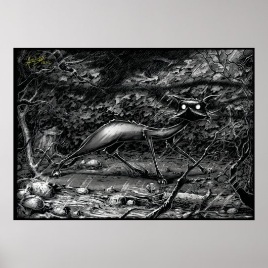 Boo Kitty Caught in einem Blitzgesturm-Poster Poster (Vorne)