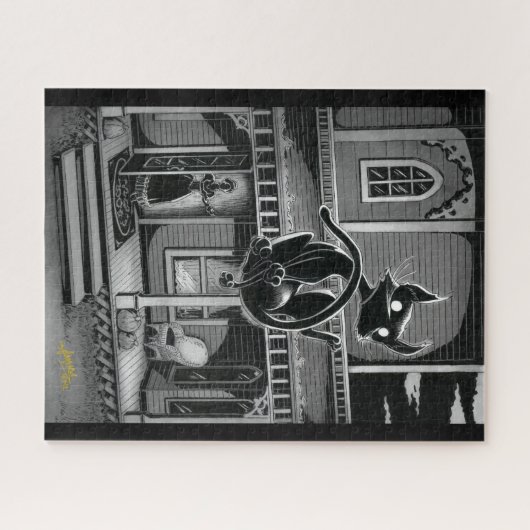 Boo Kitty fliegt Jigsaw Puzzle (Horizontal)