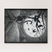 Boo Kitty fühlt sich an einem Ominous Wind Jigsaw Puzzle (Horizontal)