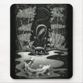 Boo Kitty geht zum Fischen Maus Pad Mousepad (Vorne)