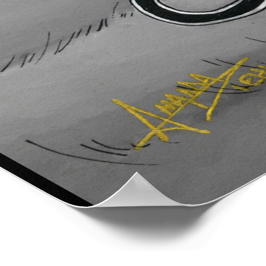 Boo Kitty hilft mit Waschplakat Poster (Ecke)