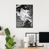 Boo Kitty hilft mit Waschplakat Poster (Heimbüro)