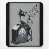 Boo Kitty hört die Musik Maus Pad Mousepad (Vorne)