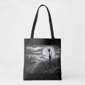 Boo Kitty im Mondlicht Tote Bag Tasche (Vorderseite)