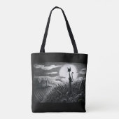 Boo Kitty im Mondlicht Tote Bag Tasche (Rückseite)