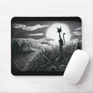 Boo Kitty in der Moonlight Mouse Pad Mousepad