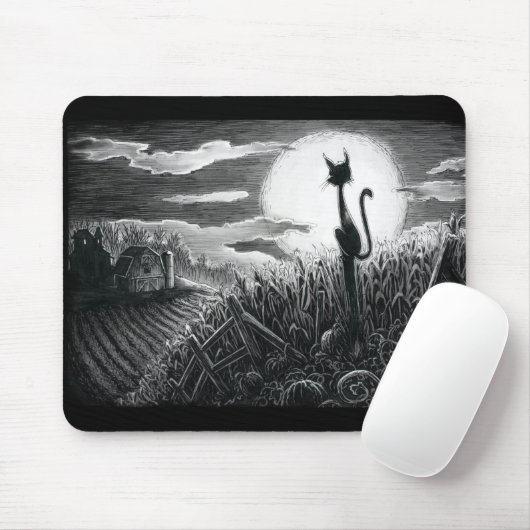 Boo Kitty in der Moonlight Mouse Pad Mousepad (Mit Mouse)