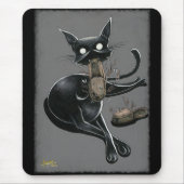 Boo Kitty isst Slippers Mouse Pad Mousepad (Vorne)