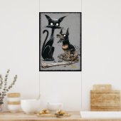 Boo Kitty macht ein Buddy Poster (Küche)