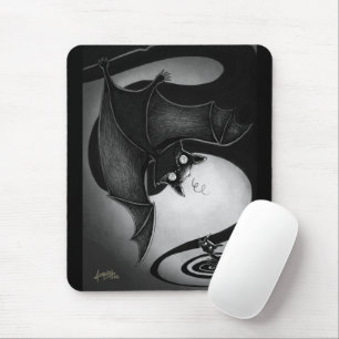 Boo Kitty mit einem Dizzy Bat Mouse Pad Mousepad