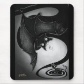 Boo Kitty mit einem Dizzy Bat Mouse Pad Mousepad (Vorne)