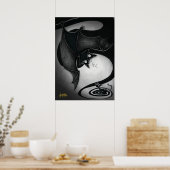 Boo Kitty mit einem Dizzy Bat Poster (Küche)