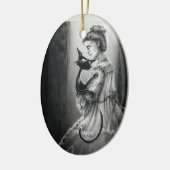 Boo Kitty mit ihrem Geist Keramik Ornament (Links)