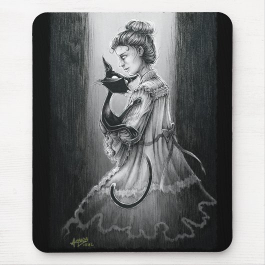 Boo Kitty mit ihrem Ghost-Maus-Pad Mousepad (Vorne)