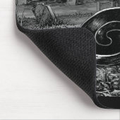 Boo Kitty Nickerchen in einem Friedhof Mouse Pad Mousepad (Ecke)