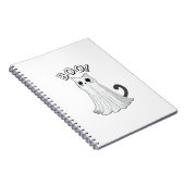 Boo Kitty Niedlich Ghost Cat Halloween Spooky Kitt Notizblock (Rechte Seite)