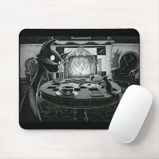 Boo Kitty Plays Karten Mouse Pad Mousepad (Mit Mouse)