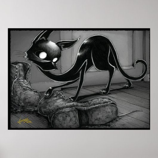 Boo Kitty pokes ein Boot Poster (Vorne)