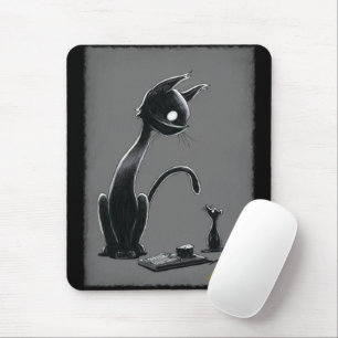 Boo Kitty Ponders Mouse Traps Mouse Pad Mousepad