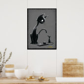 Boo Kitty Ponders Mouse Traps Poster (Küche)