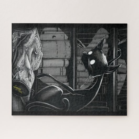 Boo Kitty Reads Dune Jigsaw Puzzle (Horizontal)