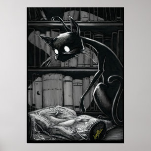 Boo Kitty Reads Dune Poster