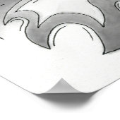 Boo Kitty Rockets zum Mondplakat Poster (Ecke)