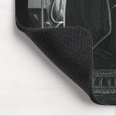 Boo Kitty setzt sich auf die Maus Mousepad (Ecke)