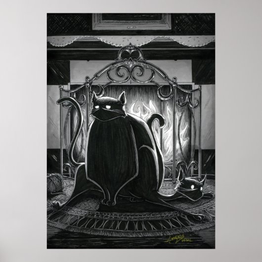 Boo Kitty setzt sich auf Poster (Vorne)
