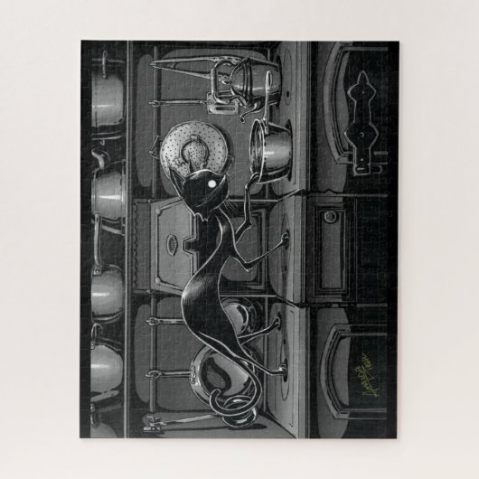 Boo Kitty sieht, was das Jigsaw Puzzle kocht (Vertikal)