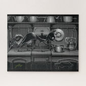 Boo Kitty sieht, was das Jigsaw Puzzle kocht (Horizontal)