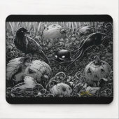 Boo Kitty stalks a Raven Mouse Pad Mousepad (Vorne)