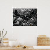Boo Kitty stalks a Raven Poster (Küche)
