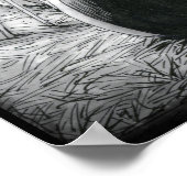 Boo Kitty Stares am Shadows Poster (Ecke)