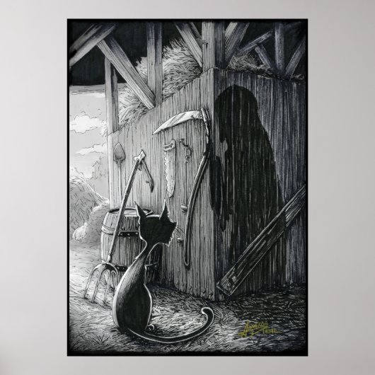 Boo Kitty Stares am Shadows Poster (Vorne)