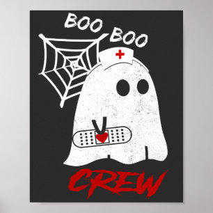 BOO Krankenschwester Crew Tee, lustige halloween K Poster