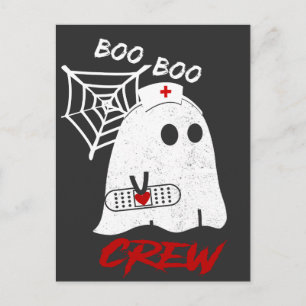 BOO Krankenschwester Crew Tee, lustige halloween K Postkarte