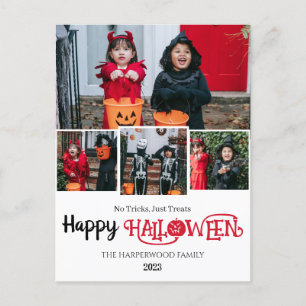 Boo Kürbis Jack-o-Laterne Happy Halloween 4 Foto Feiertagspostkarte