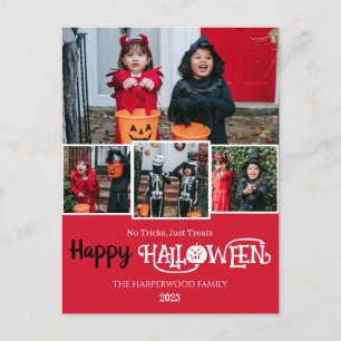 Boo Kürbis Jack-o-Laterne Happy Halloween 4 Foto Feiertagspostkarte