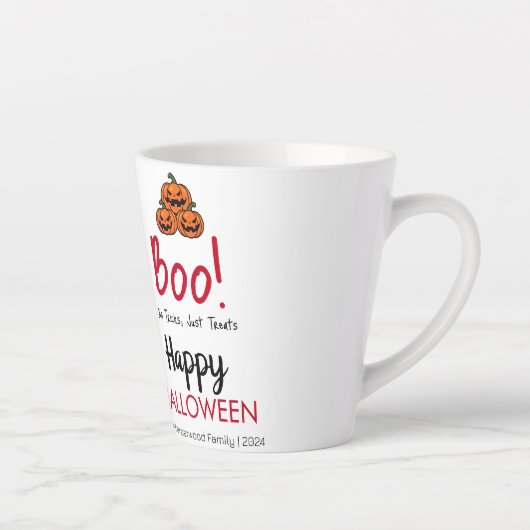 Boo Kürbiskürbis Jack-o-Laterne glückliches Hallow Milchtasse (Rechts)