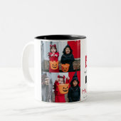 Boo Kürbiskürbis Jack-o-Laterne glückliches Hallow Zweifarbige Tasse (Vorderseite Links)