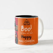 Boo Kürbiskürbis Jack-o-Laterne glückliches Hallow Zweifarbige Tasse (VorderseiteRechts)