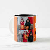 Boo Kürbiskürbis Jack-o-Laterne glückliches Hallow Zweifarbige Tasse (Vorderseite Links)