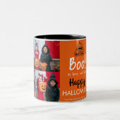 Boo Kürbiskürbis Jack-o-Laterne glückliches Hallow Zweifarbige Tasse (Mittel)