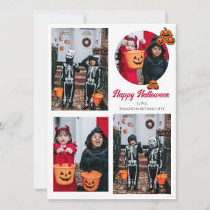 Boo-Kürbiskürbis-Jack-o-Laterne Halloween FotoColl Feiertagskarte