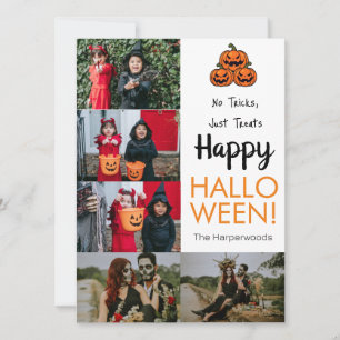 Boo-Kürbiskürbis-Jack-o-Laterne Halloween FotoColl Feiertagskarte